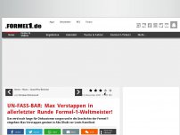 Bild zum Artikel: UN-FASS-BAR: Max Verstappen in allerletzter Runde Formel-1-Weltmeister!