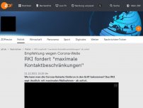 Bild zum Artikel: RKI: Ab sofort maximale Kontaktbeschränkungen