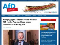 Bild zum Artikel: Kampf gegen Söders Corona-Willkür: AfD reicht Popularklage gegen Corona-Verordnung ein