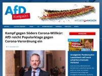 Bild zum Artikel: Kampf gegen Söders Corona-Willkür: AfD reicht Popularklage gegen Corona-Verordnung ein