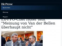 Bild zum Artikel: Ex-FPÖ-Chef Hofer teilt 'Meinung von Van der Bellen überhaupt nicht'
