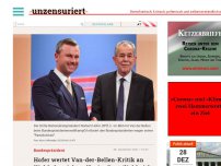 Bild zum Artikel: Hofer wertet Van-der-Bellen-Kritik an Kickl als „nicht zulässige Parteilichkeit“