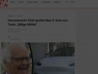 Bild zum Artikel: Herrenknecht-Chef spottet über E-Auto von Tesla: „Billige Mühle“