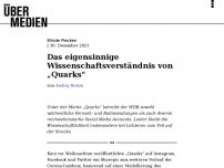 Bild zum Artikel: Das eigensinnige Wissenschaftsverständnis von „Quarks“