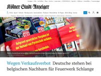 Bild zum Artikel: Wegen Verkaufsverbot: Deutsche überrennen Feuerwerksverkauf in Belgien