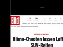 Bild zum Artikel: In Dortmund - Klimaaktivisten lassen Luft aus SUV-Reifen