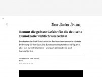 Bild zum Artikel: Kommt die grösste Gefahr für die deutsche Demokratie wirklich von rechts?