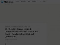 Bild zum Artikel: 2G-Regel in Bayern gekippt: Unternehmen zwischen Freude und Frust - Geschäftsfrau fühlt sich „verarscht“
