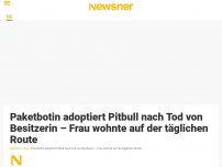 Bild zum Artikel: Paketbotin adoptiert Pitbull nach Tod von Besitzerin – Frau wohnte auf der täglichen Route