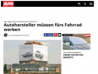 Bild zum Artikel: Autoindustrie muss fürs Rad werben