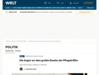 Bild zum Artikel: Die Angst vor dem großen Exodus der Pflegekräfte