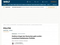 Bild zum Artikel: Omikron-Angst der Deutschen geht zurück – Lauterbach beliebtester Politiker