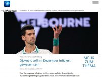 Bild zum Artikel: Djokovic soll im Dezember mit Corona infiziert gewesen sein