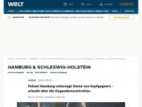 Bild zum Artikel: Polizei Hamburg untersagt Demo von Impfgegnern – erlaubt aber die Gegendemonstration