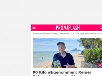 Bild zum Artikel: 90 Kilo abgenommen: Reiner Calmund posiert schlank am Strand