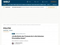 Bild zum Artikel: „Große Breite der Proteste bis in die kleinsten Ortschaften hinein“