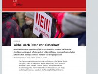Bild zum Artikel: Demo vor Kinderhort in Linz