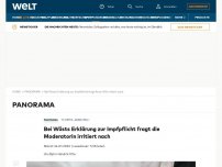 Bild zum Artikel: Bei Wüsts Erklärung zur Impfpflicht fragt die Moderatorin irritiert nach