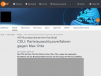 Bild zum Artikel: AfD will CDU-Mitglied Max Otte nominieren