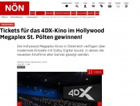 Bild zum Artikel: Kinoerlebnis - Tickets für das 4DX-Kino im Hollywood Megaplex St. Pölten gewinnen!