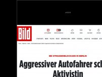Bild zum Artikel: Straßenblockade in Berlin - Aggressiver Autofahrer schlägt Aktivistin ins Gesicht