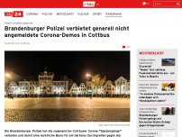 Bild zum Artikel: Brandenburger Polizei verbietet generell nicht angemeldete Corona-Demos in Cottbus