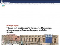 Bild zum Artikel: 'Denk mit statt quer': Hunderte Menschen gingen gegen Corona-Leugner auf die Straße