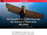 Bild zum Artikel: Die legendäre An-2: Ein Flugzeug, das rückwärts fliegen kann (BILDER)