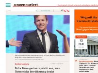 Bild zum Artikel: Felix Baumgartner spricht aus, was Österreichs Bevölkerung denkt