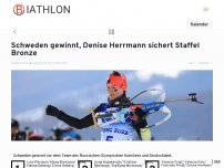 Bild zum Artikel: Schweden gewinnt, Denise Herrmann sichert Staffel Bronze