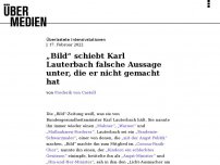 Bild zum Artikel: „Bild“ schiebt Karl Lauterbach falsche Aussage unter, die er nicht gemacht hat