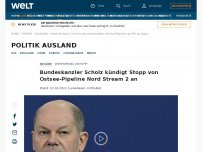 Bild zum Artikel: Bundeskanzler Scholz kündigt Stopp von Nord Stream 2 an