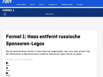 Bild zum Artikel: Formel-1-Team Haas entfernt russische Sponsoren-Logos