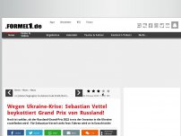 Bild zum Artikel: Wegen Ukraine-Krise: Sebastian Vettel boykottiert Grand Prix von Russland!
