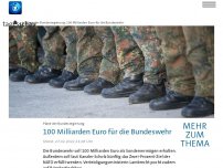 Bild zum Artikel: Scholz: Bundeswehr soll Sondervermögen von 100 Milliarden Euro erhalten