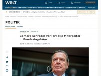 Bild zum Artikel: Altkanzler Schröder verliert alle Mitarbeiter in Bundestagsbüro