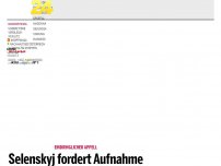 Bild zum Artikel: Selenskyj fordert Aufnahme in die EU