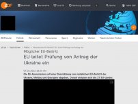 Bild zum Artikel: EU leitet Prüfung von Antrag der Ukraine ein
