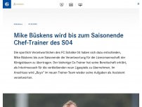 Bild zum Artikel: Mike Büskens wird bis zum Saisonende Chef-Trainer des S04