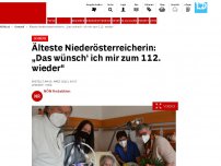 Bild zum Artikel: Schrems - Älteste Niederösterreicherin: „Das wünsch‘ ich mir zum 112. wieder“