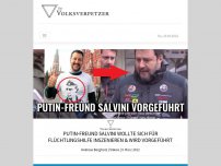 Bild zum Artikel: Putin-Freund Salvini wollte sich für Flüchtlingshilfe inszenieren & wird vorgeführt