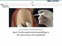 Bild zum Artikel: Noch 13.000 medizinische Beschäftige in RLP ohne Status für Impfpflicht