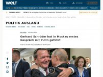 Bild zum Artikel: Gerhard Schröder offenbar in Moskau, um Putin um Frieden zu bitten