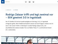 Bild zum Artikel: Rodrigo Zalazar trifft und legt zweimal vor – S04 gewinnt 3:0 in Ingolstadt
