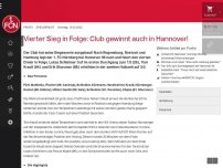 Bild zum Artikel: Vierter Sieg in Folge: Club gewinnt auch in Hannover!