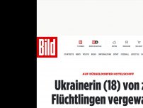 Bild zum Artikel: Düsseldorfer Hotelschiff - Ukrainerin (18) von Flüchtlingen vergewaltigt?