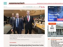 Bild zum Artikel: Schweizer Bundespräsident bereiten hohe Ansteckungszahlen keine Sorgen