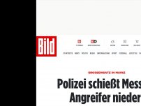 Bild zum Artikel: Großeinsatz in Hessen - Polizei schießt Messer-Angreifer nieder!