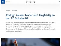 Bild zum Artikel: Rodrigo Zalazar bindet sich langfristig an den FC Schalke 04