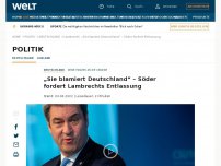 Bild zum Artikel: „Sie blamiert Deutschland“ – Söder fordert Lambrechts Entlassung